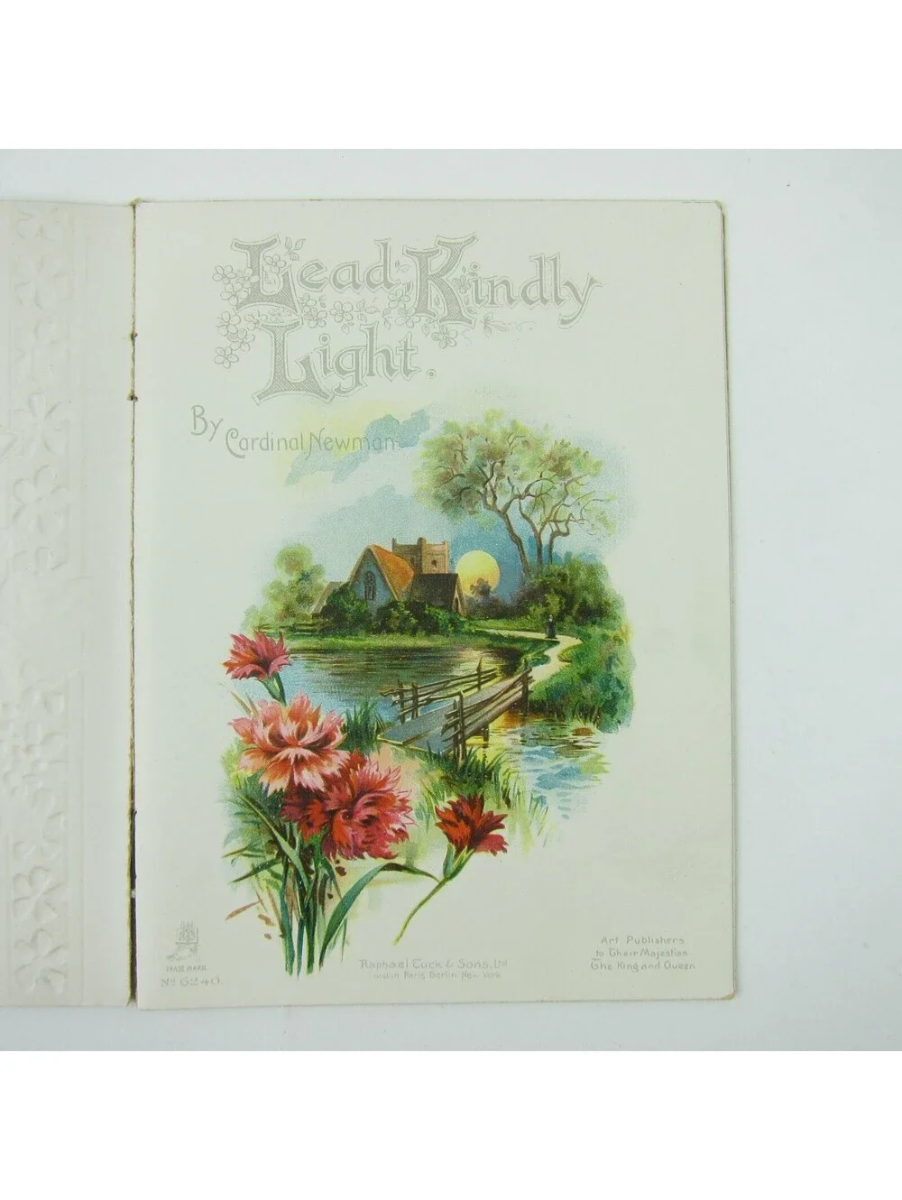 Victorian Child's Picture Prayer Book Lead Kindly Light Raphael Tuck Antique